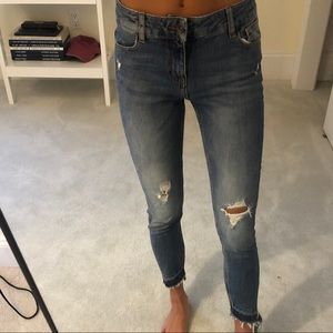 Zara Basic Denim Mid-rise Skinny Jeans